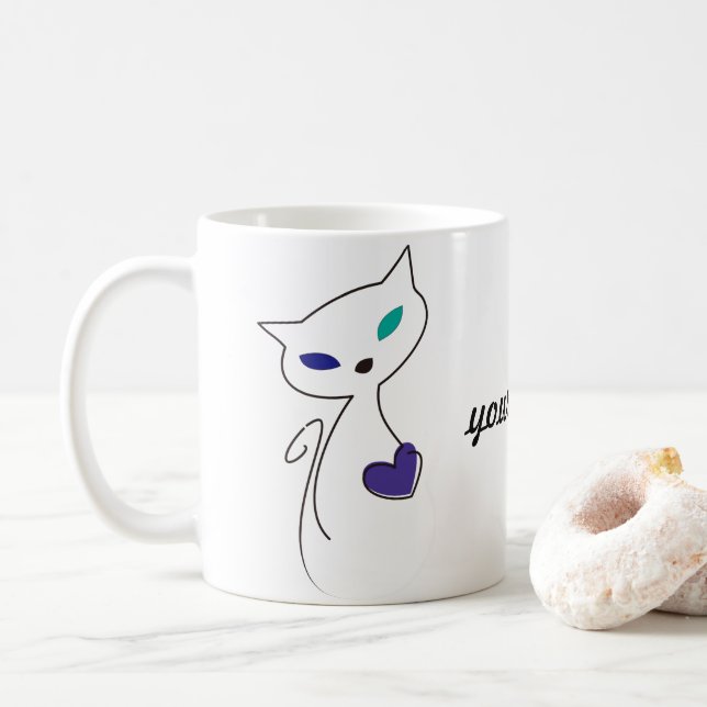 lonely cats LGBT Coffee Mug (With Donut)