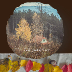 Lonely Cottage Round Cushion