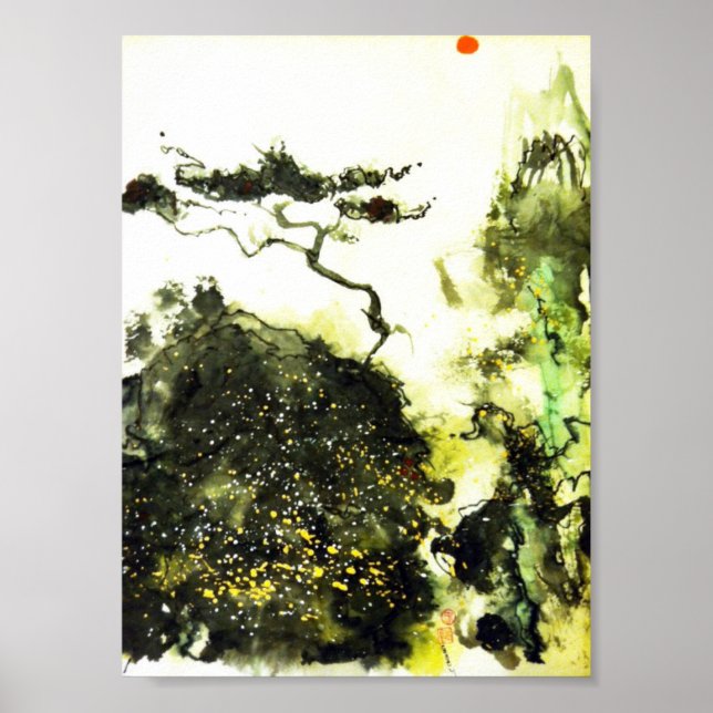 Lonely Cypress in Carmel Art Print (Front)