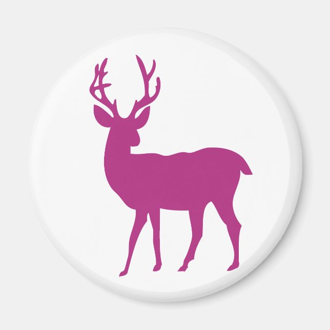 lonely deer silhuette magnet (Front)