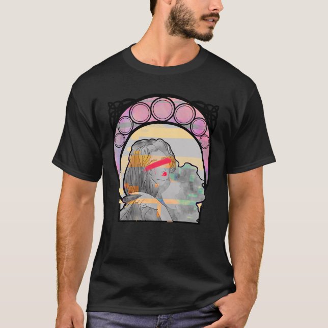 Lonely Doll Glitch Art T-Shirt (Front)