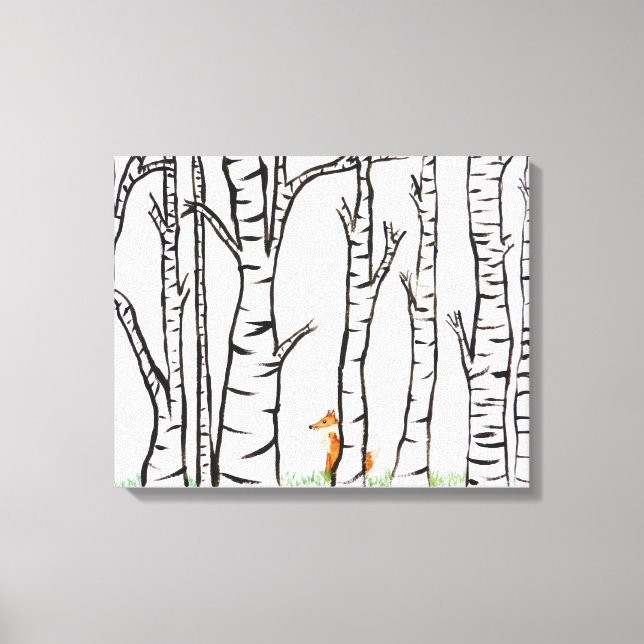 Lonely fox canvas print (Front)