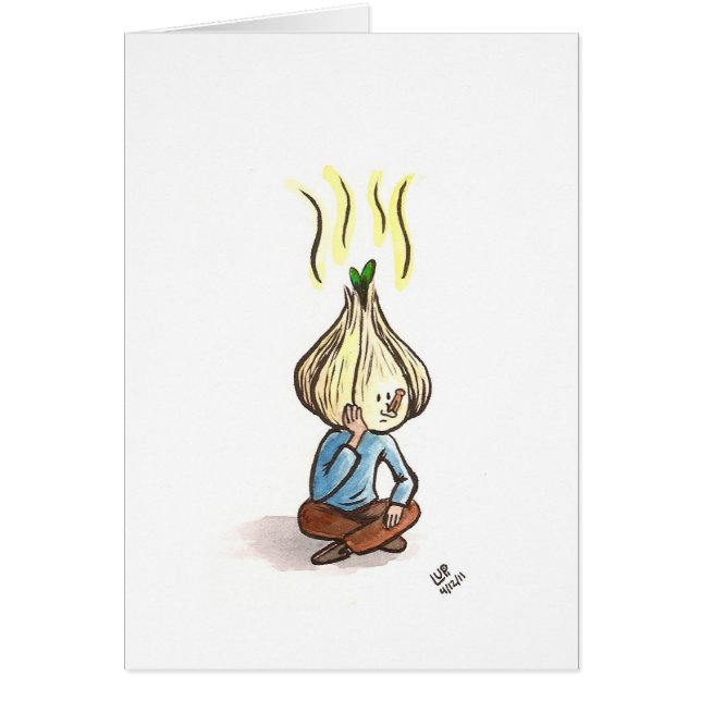 Lonely Garlic Boy Card (Front)