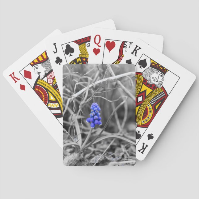 Lonely Grape Hyacinth Select Colour Playing Cards (Back)