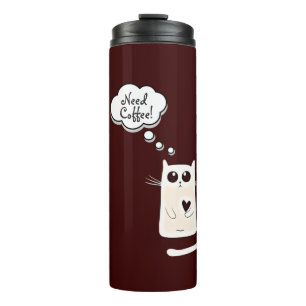 Lonely Hearts Cat Thermal Tumbler