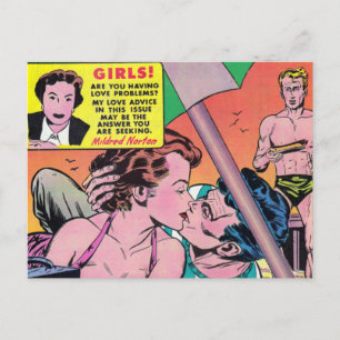 Lonely Hearts on the Beach Postcard