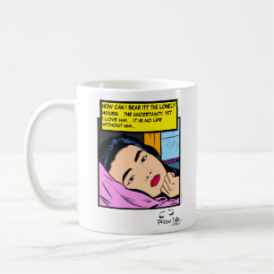 Lonely Hours Vintage Romance Comic Art Coffee Mug