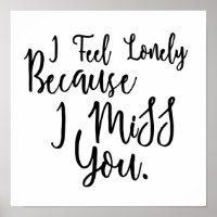 Lonely i miss you quote saying