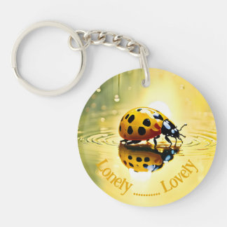 Lonely Lovely Ladybug Acrylic Keychain