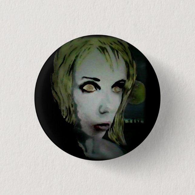 'Lonely Night Ghoul' on a button (Front)