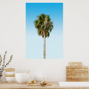 Lonely palm tree poster