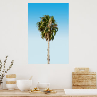 Lonely palm tree poster