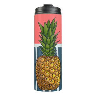 Lonely pineapple - quirky pink thermal tumbler