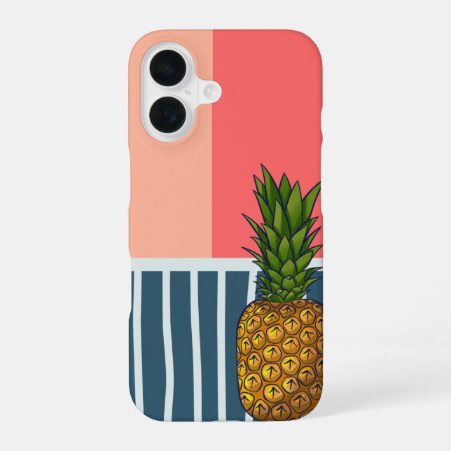 Lonely pineapple vibrant  iPhone 16 case (Back)