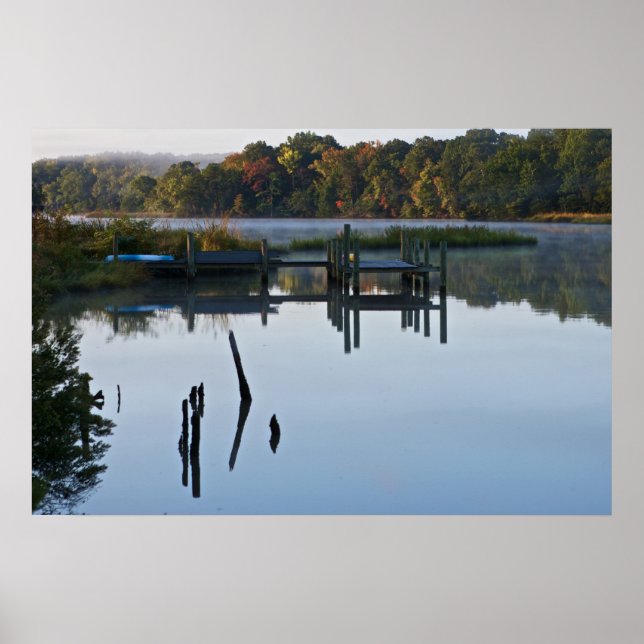 Lonely River Dock Poster (Front)