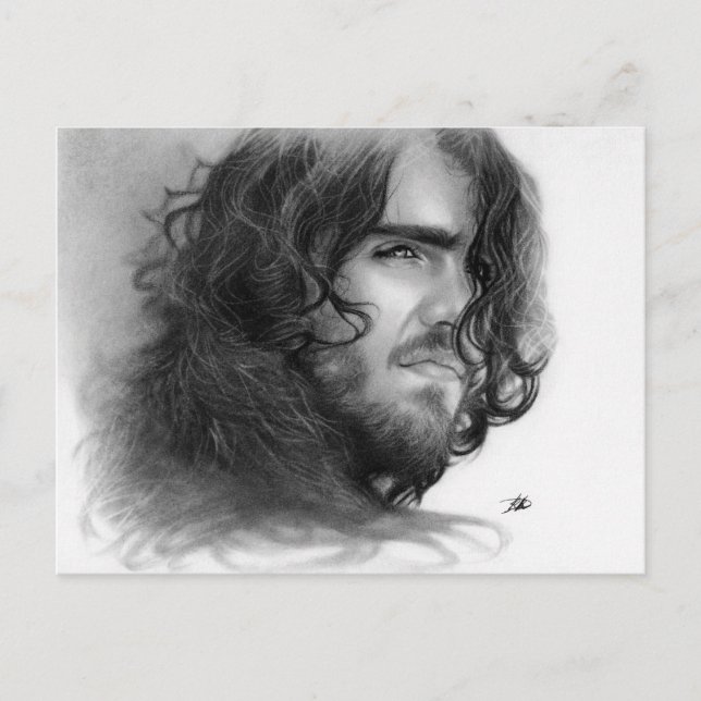 Lonely Soul Male Angel Postcard (Front)