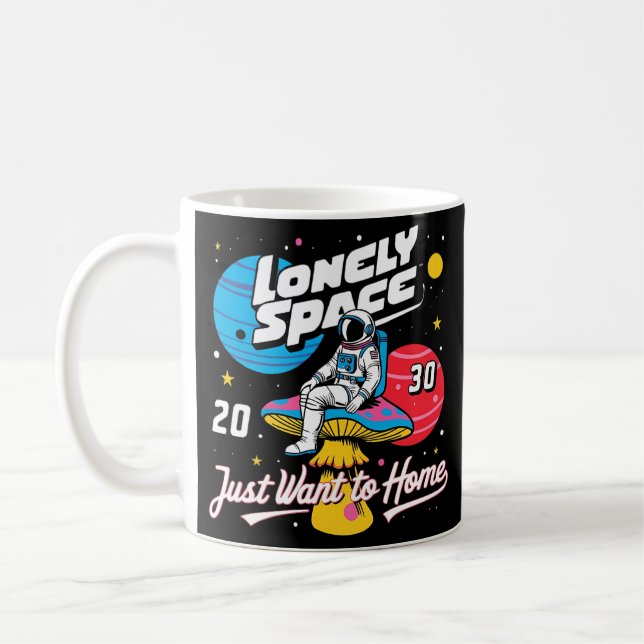 lonely space astronaut coffee mug (Left)