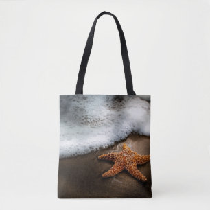 Lonely Starfish On The Beach Tote Bag