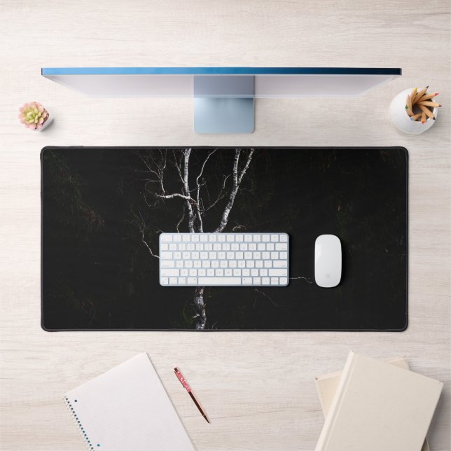 Lonely white tree desk mat (Office 1)