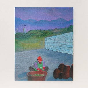 Lonely Woman Makes Kimchi in Korea Jigsaw Puzzle