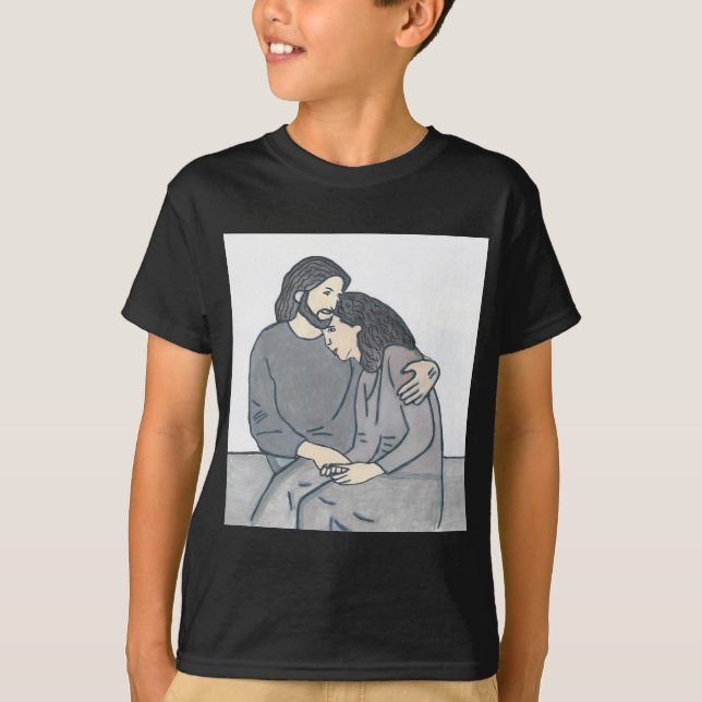 Lonely woman meets God T-Shirt (Front)