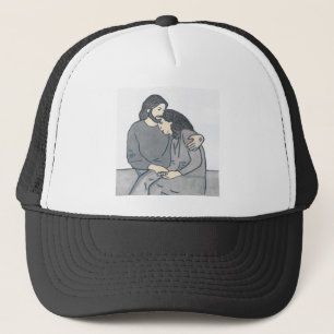 Lonely woman meets God Trucker Hat