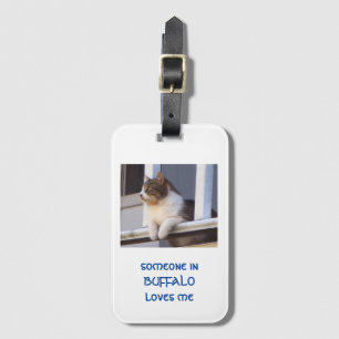 lonesome cat Luggage Tag
