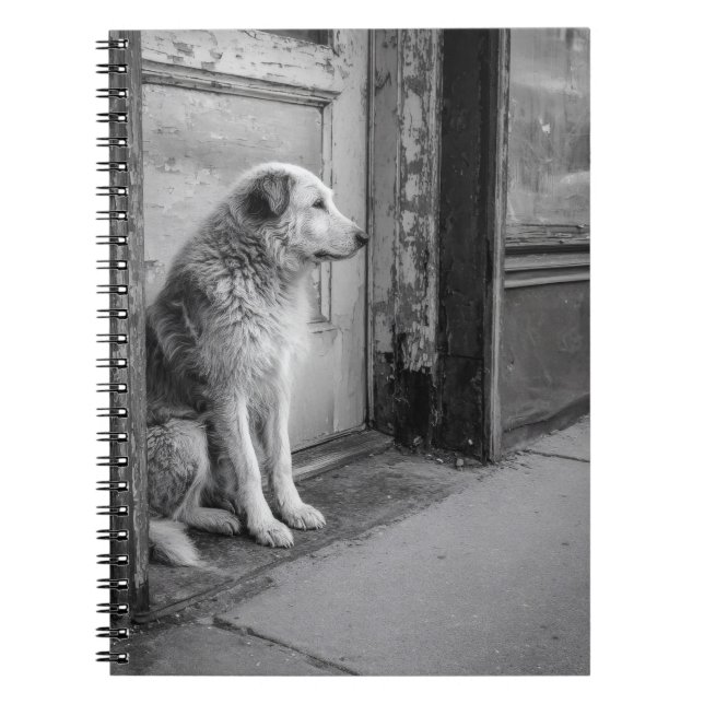 Lonesome Dog Weathered Door Notebook (Front)