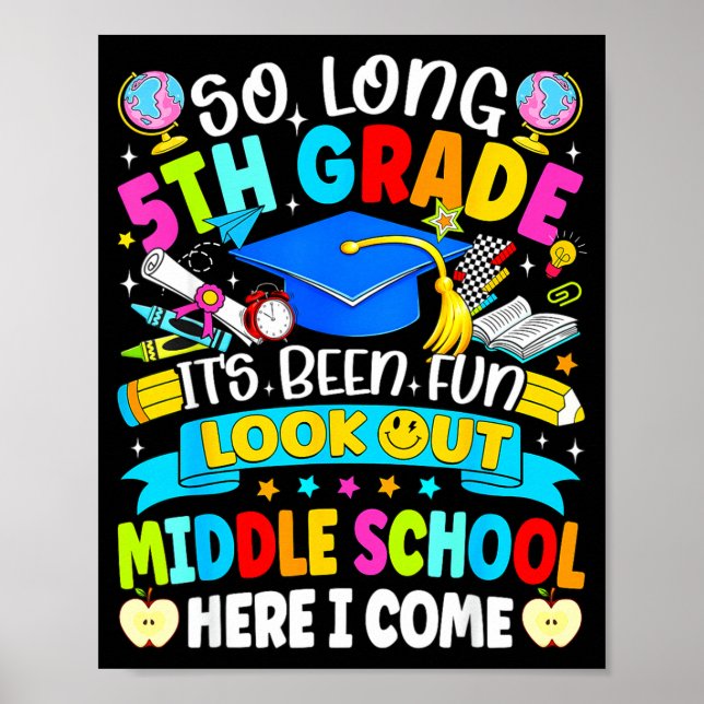 Long 5th grade been fun look out middle school poster (Front)