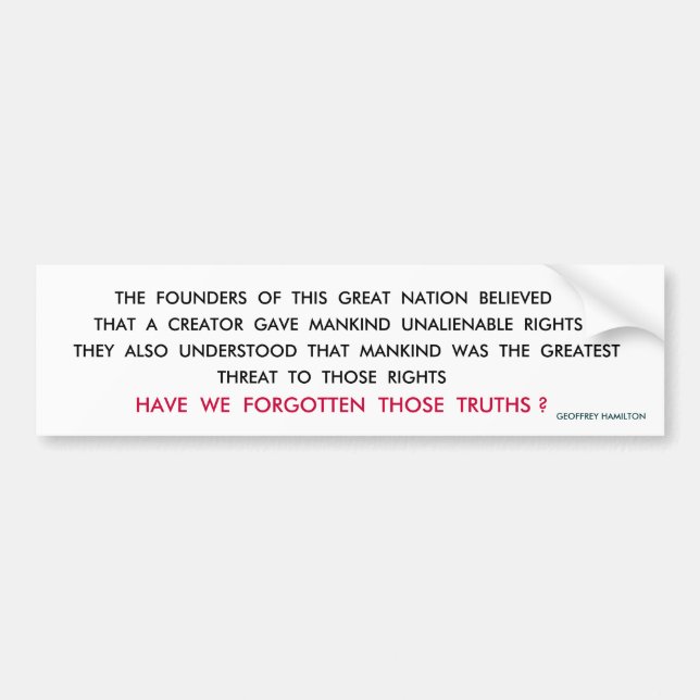 LONG AGO BUMPER STICKER (Front)