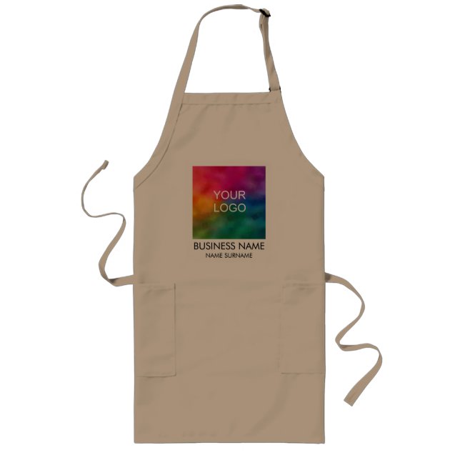 Long Apron Add Your Name Surname Company Logo (Front)