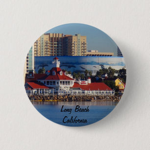 Long Beach California 6 Cm Round Badge