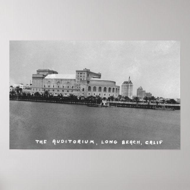 Long Beach, California Auditorium View Photograp Poster (Front)
