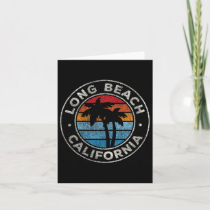 Long Beach California Ca Vintage Graphic Retro 70s Card