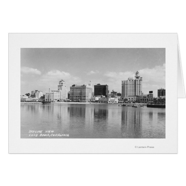 Long Beach, California City Skyline View (Front Horizontal)