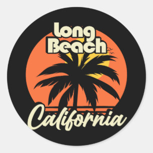 Long Beach California Classic Round Sticker