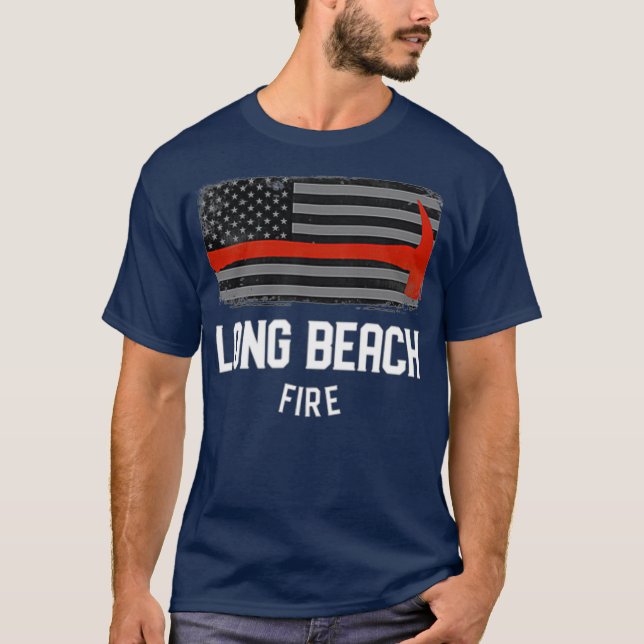 Long Beach California Fire Rescue Department T-Shirt (Front)