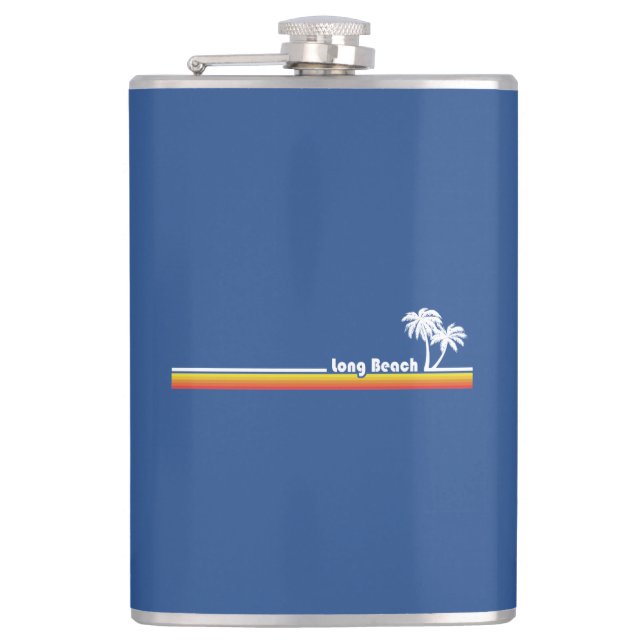 Long Beach, California Hip Flask (Front)