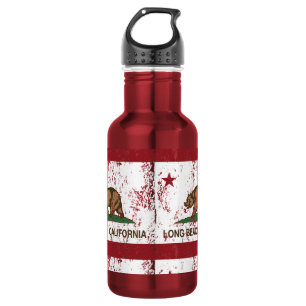 Long Beach California Republic Flag 532 Ml Water Bottle