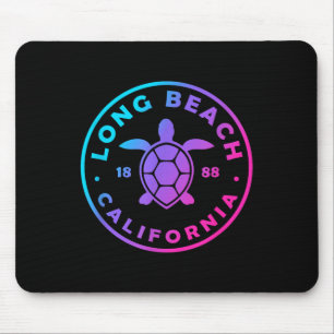 Long Beach California Sea Turtle Tie Dye Beach Vac Mouse Pad
