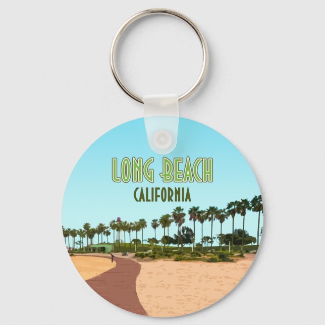 Long Beach California Shoreline Aquatic Park Key Ring (Front)