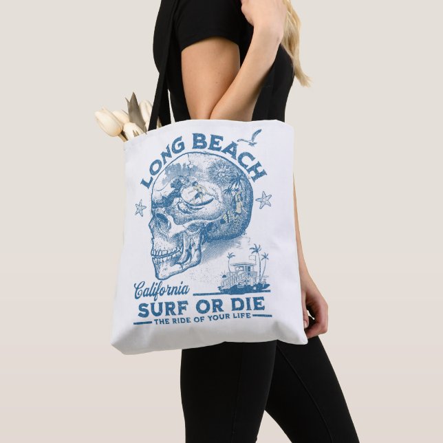 Long Beach California Tote Bag (Close Up)