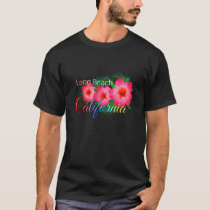 Long Beach California Tropical Flowers Family Vaca T-Shirt