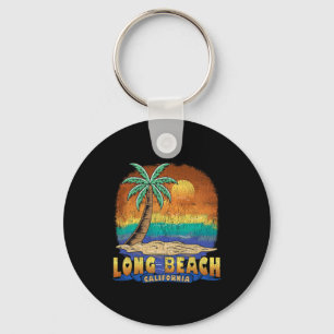 Long Beach California Vintage Distressed Souvenir Key Ring