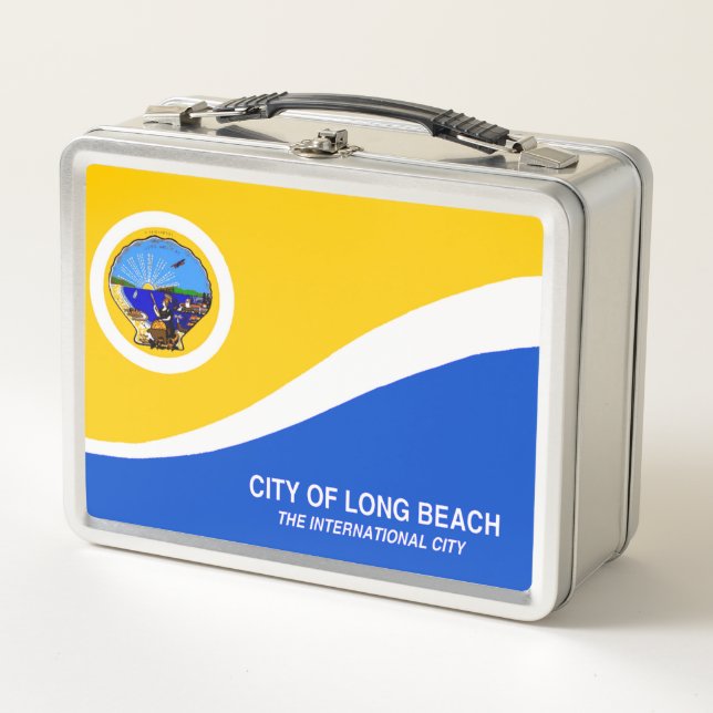Long Beach city flag Metal Lunch Box (Front)