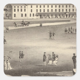 Long Beach House, Long Beach, NJ Square Sticker