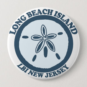Long Beach Island. 10 Cm Round Badge