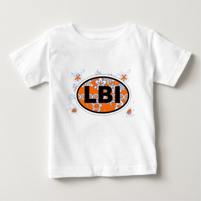 Long Beach Island Euro Oval Design. Baby T-Shirt (Front)