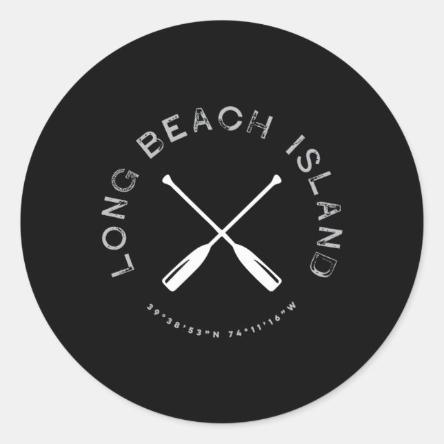 Long Beach Island Lbi New Jersey Classic Round Sticker (Front)