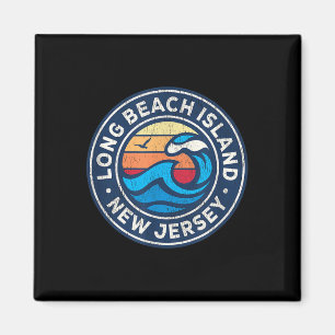 Long Beach Island New Jersey Nj Vintage Nautical W Magnet